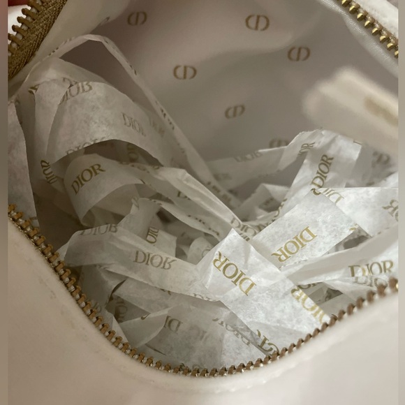 Dior Pouch Makeup Bag Velvet Off White NEW - Picture 8 of 9